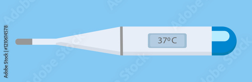 Digital Thermometer Showing Reading
