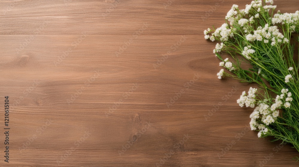 top-down view of fresh wildflowers arranged in simple bouquet placed on rustic wooden surface in soft light top-down view of fresh wildflowers arranged in simple bouquet placed on rustic wooden surface in soft light