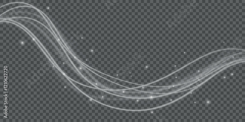 Cold winter wind texture. Holiday vector blizzard. Christmas effect of a cold blizzard. Vector PNG