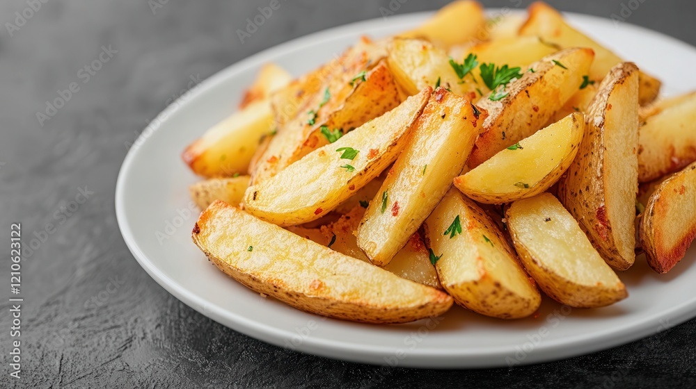 Delicious french fries garnished with parsley served in a ceramic bowl on a dark grey fabric backdrop with garlic mayo Delicious french fries garnished with parsley served in a ceramic bowl on a dark grey fabric backdrop with garlic mayo