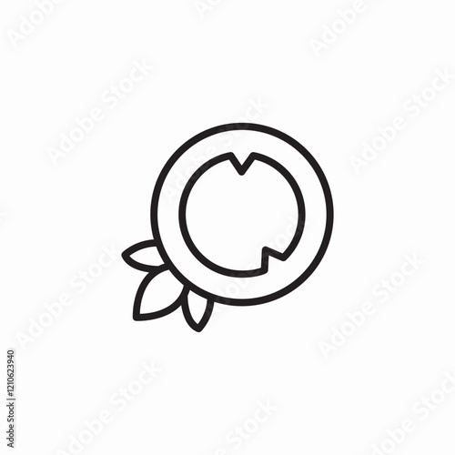 sliced fruit icon sign vector