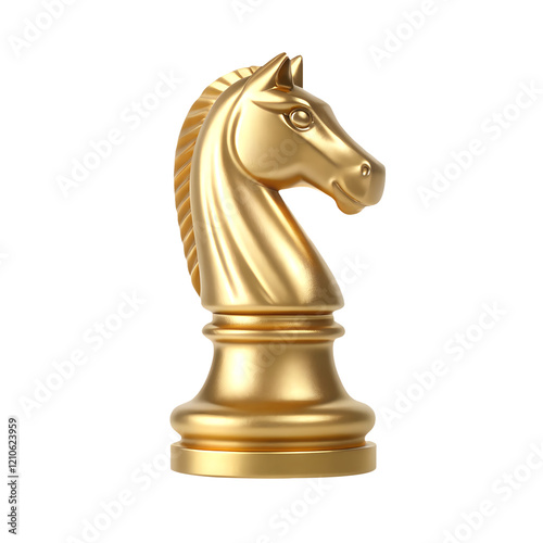 golden icon of a chess knight piece
