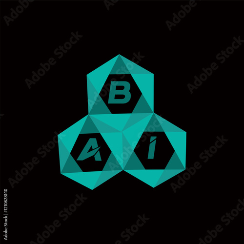 BAI creative minimalist letter logo. BAI unique vector initials alphabet letter logo design