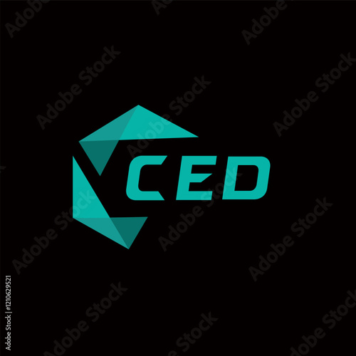 CED creative minimalist letter logo. CED unique vector initials alphabet letter logo design