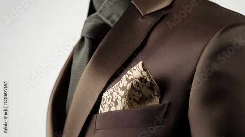 A close-up shot of a person wearing a suit and tie, suitable for business or professional use