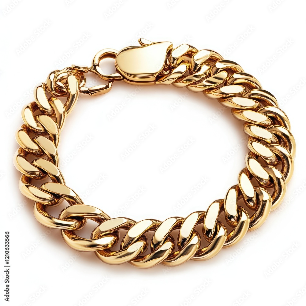 Obraz premium Stylish Male Bracelet Accessories on White Background: A Collection of Brilliant Adornments