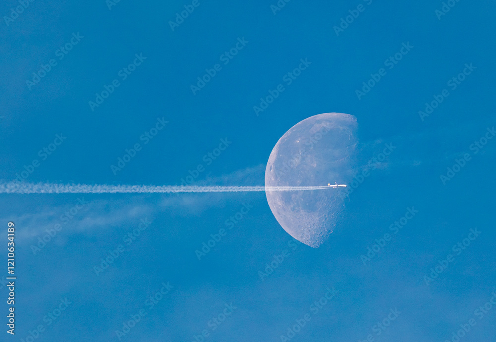 waning moon at the beginning of the year at dusk!