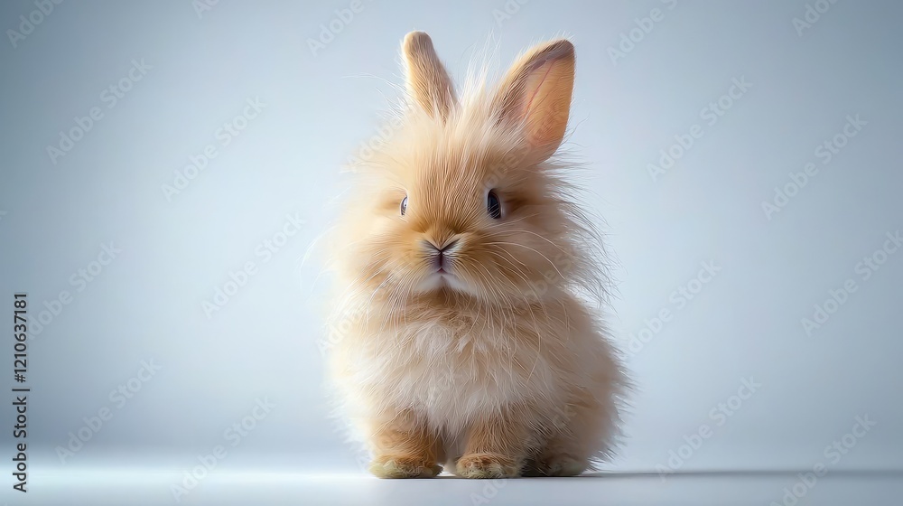 Fluffy bunny rabbit portrait, studio shot, light background, Easter Fluffy bunny rabbit portrait, studio shot, light background, Easter
