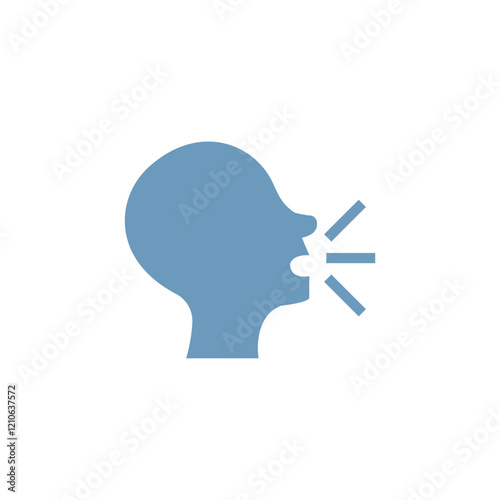 speaking head speech talking silhouette avatar vector emoji