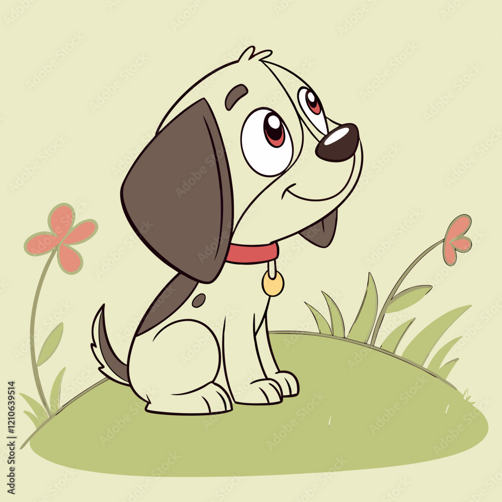 Fototapeta premium puppy with a bone