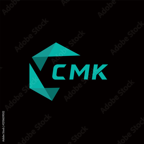 CMK creative minimalist letter logo. CMK unique vector initials alphabet letter logo design