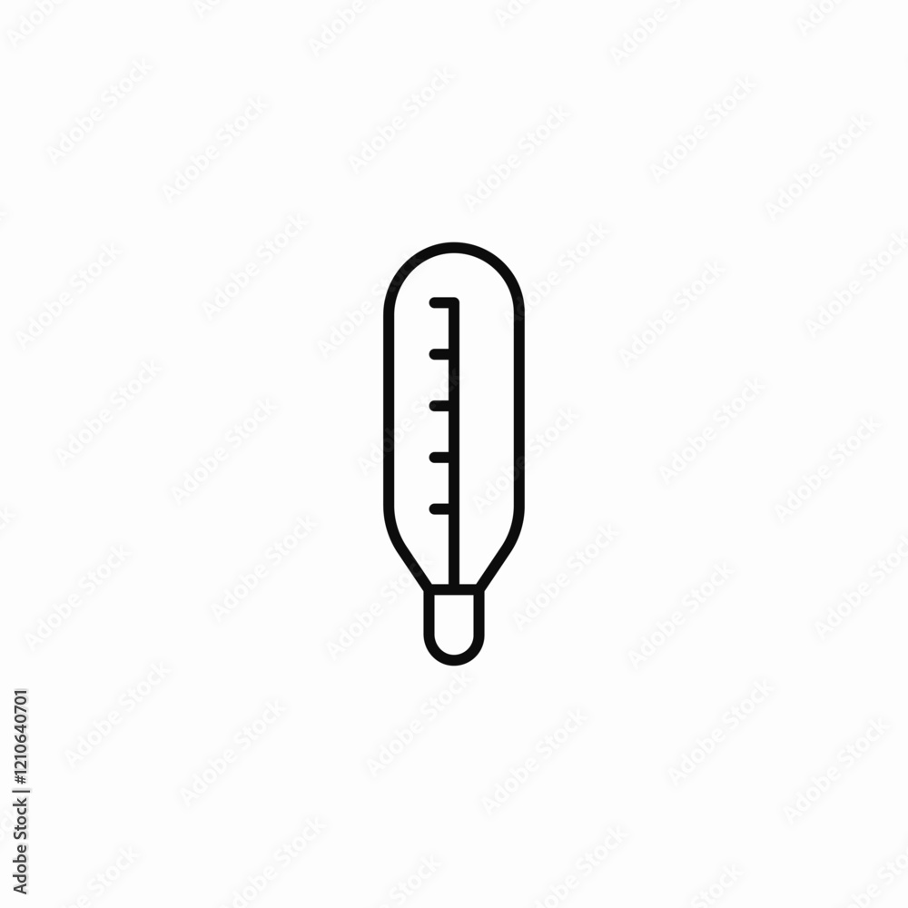 manual thermometer icon sign vector manual thermometer icon sign vector