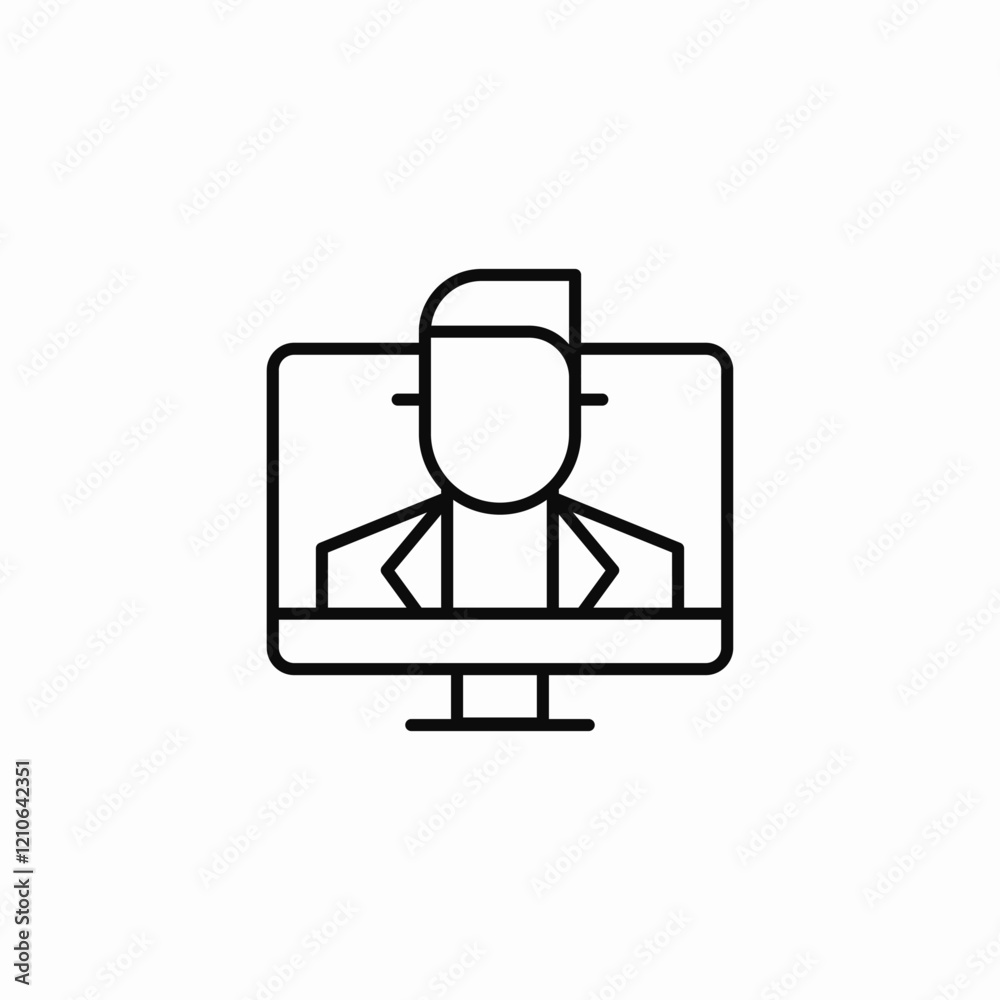 professional man profile icon sign vector professional man profile icon sign vector