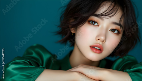 ファンタジーストーリー（ウルトラブルーの色彩を纏った女性）