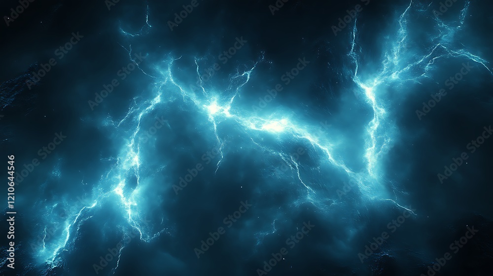 Abstract Blue Energy Plasma Cosmic Nebula Abstract Blue Energy Plasma Cosmic Nebula