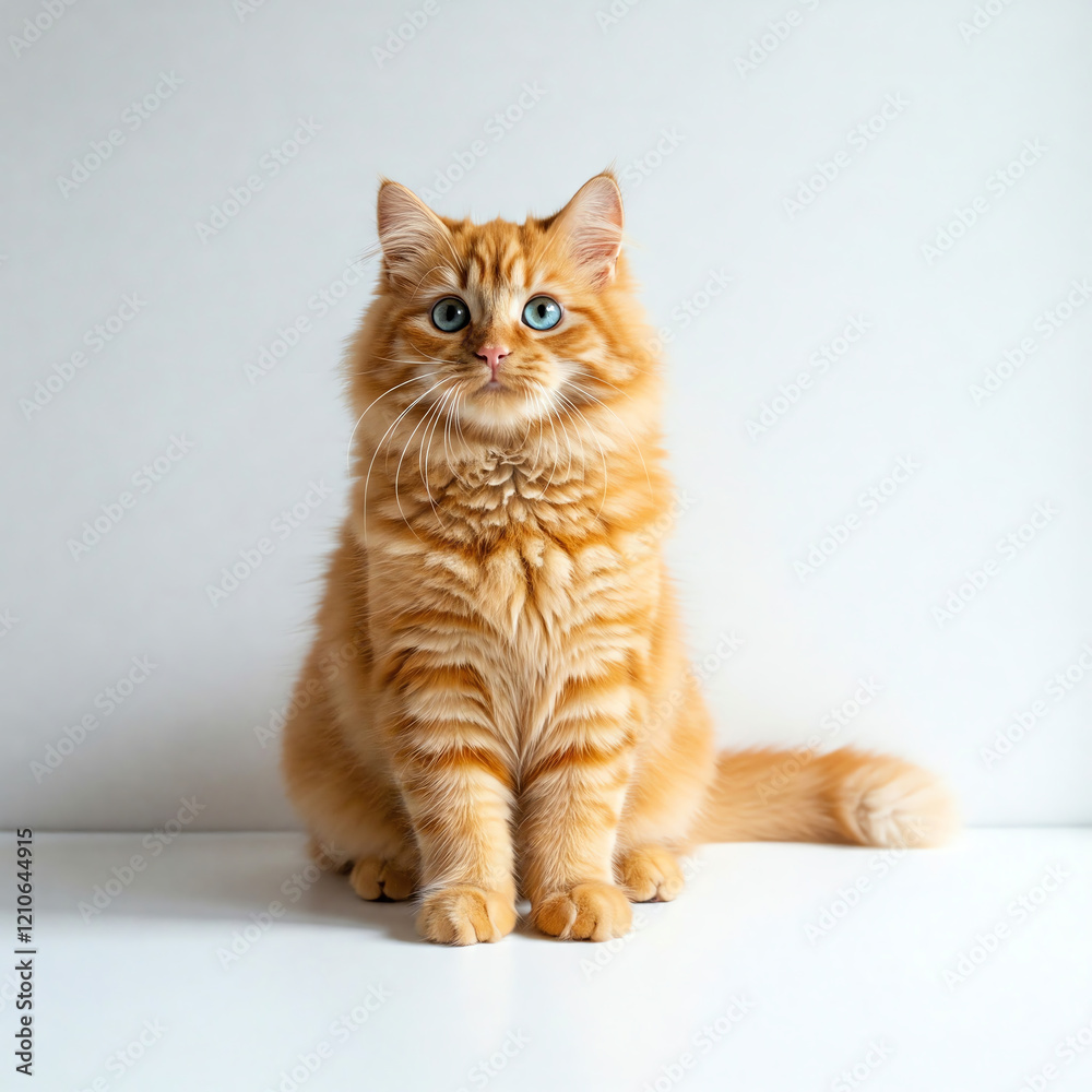 cat on a white background cat on a white background