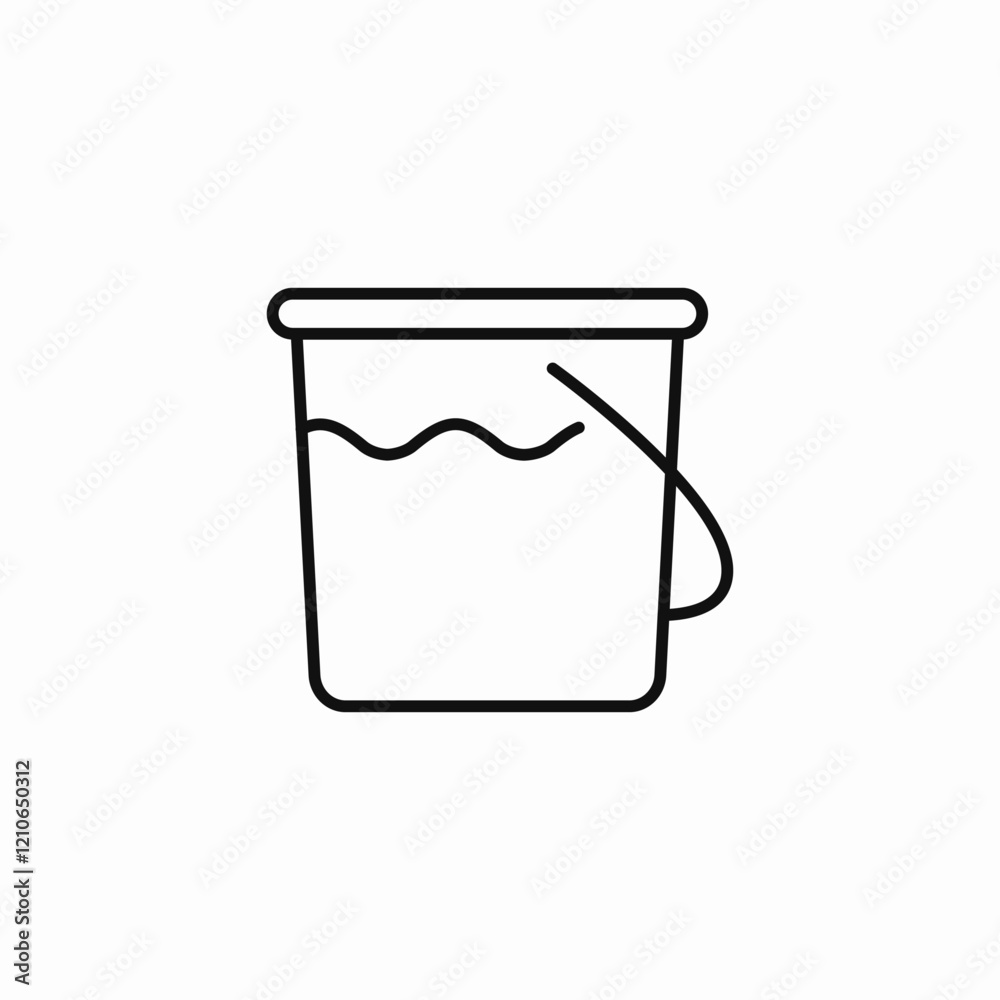 handle bucket icon sign vector handle bucket icon sign vector