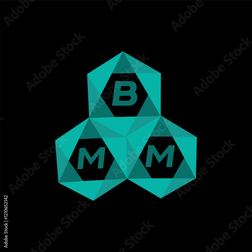 BMM creative minimalist letter logo. BMM unique vector initials alphabet letter logo design