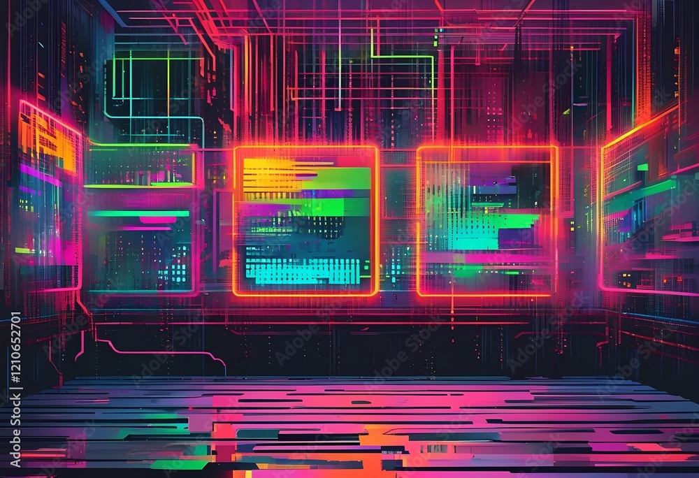 Obraz premium glitch background