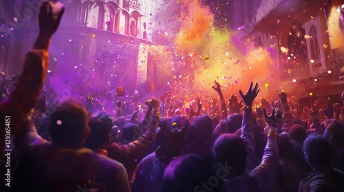 Wallpaper Mural Artistic Depiction Of Holi Celebration Torontodigital.ca