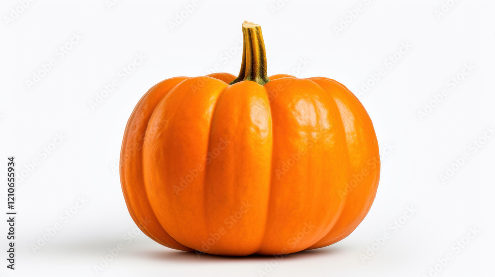Obraz premium Orange Pumpkin on White Background