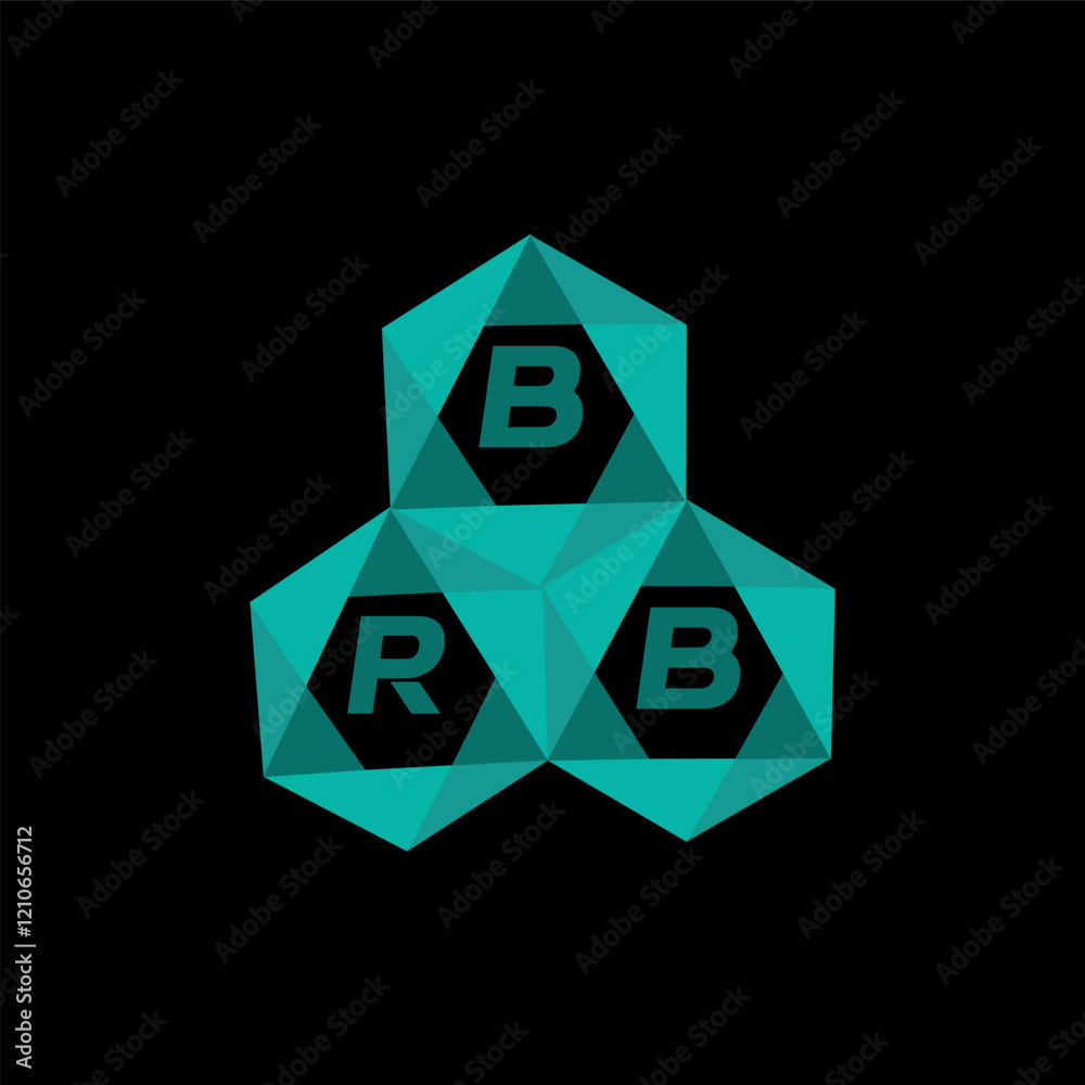Fototapeta premium BRB creative minimalist letter logo. BRB unique vector initials alphabet letter logo design