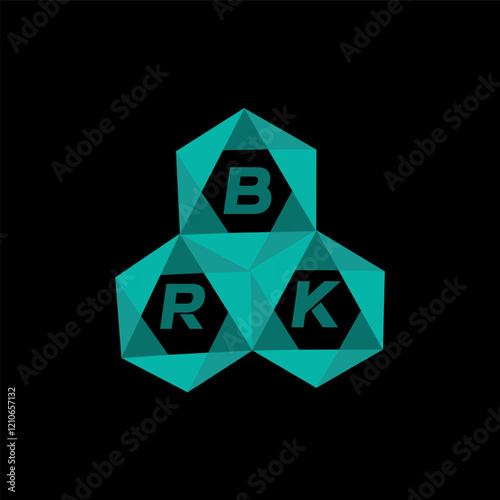BRK creative minimalist letter logo. BRK unique vector initials alphabet letter logo design