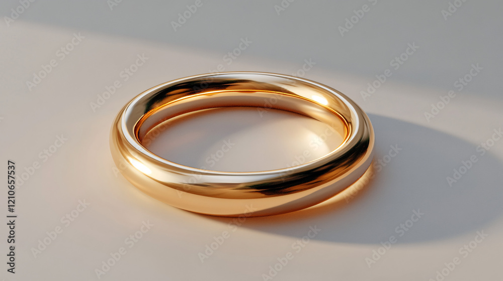 Close-up of a smooth and polished gold wedding band resting on a soft neutral surface with gentle sunlight casting warm reflections and shadows
Close-up of a smooth and polished gold wedding band resting on a soft neutral surface with gentle sunlight casting warm reflections and shadows