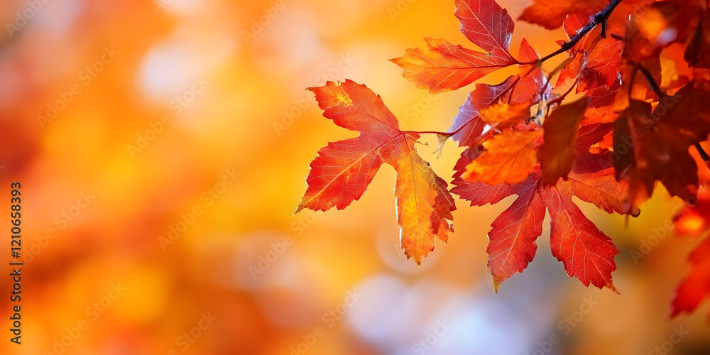 Vibrant Autumn Leaves on Tree Branches Highlighting Seasonal Beauty and Nature's Palette : Generative AI Vibrant Autumn Leaves on Tree Branches Highlighting Seasonal Beauty and Nature's Palette : Generative AI