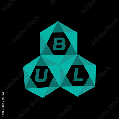 BUK creative minimalist letter logo. BUK unique vector initials alphabet letter logo design