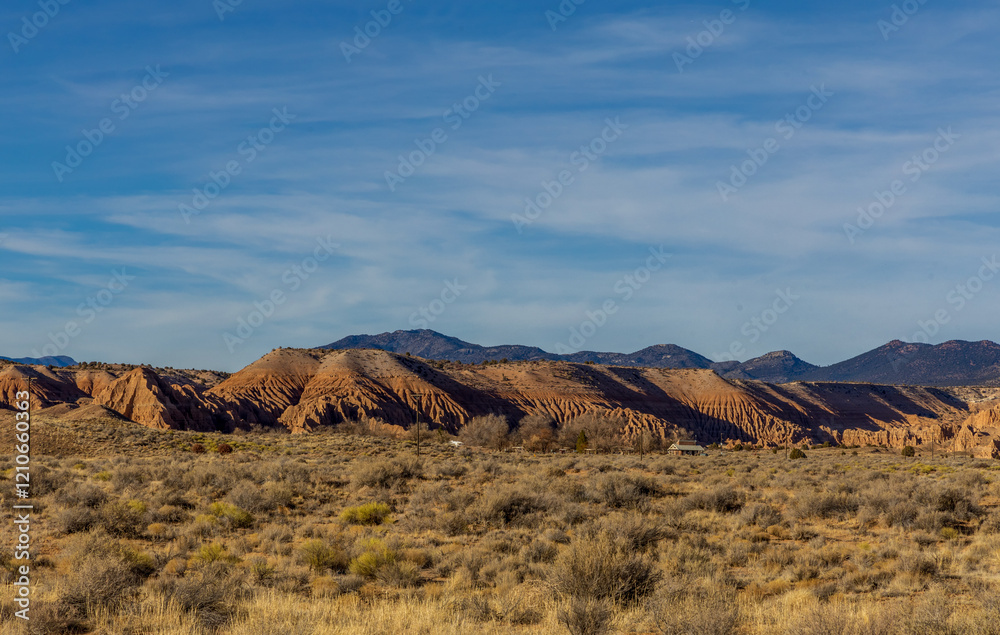 Fototapeta premium Spectacular view of the volcanic clay formations at Cathedral Gorge State Park, Nevada