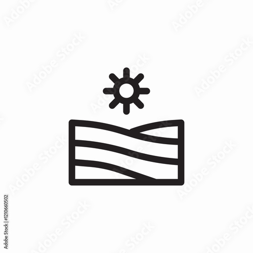 beautiful sun view icon sign vector