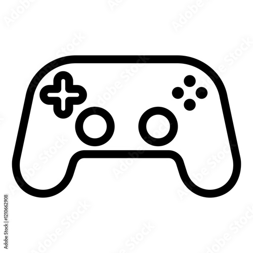game controller icon in outline style