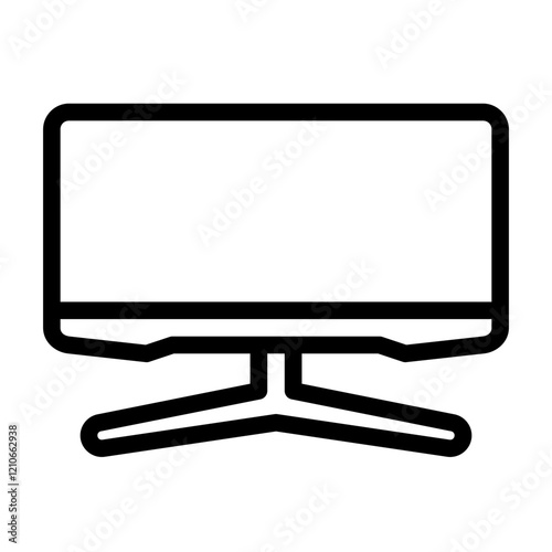 gaming monitor icon in outline style