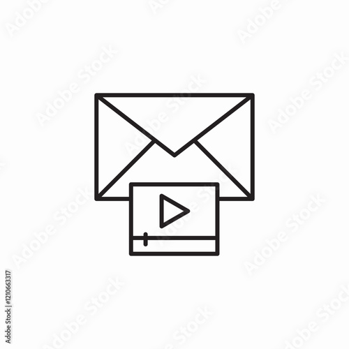 media message icon sign vector