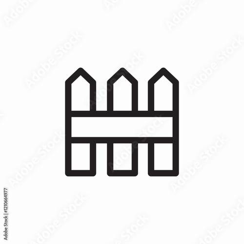 small fence icon sign vector