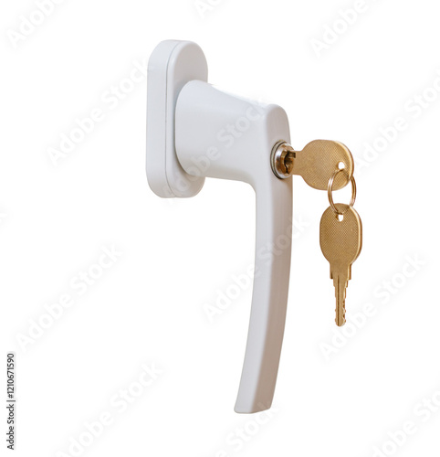 Secure window handle with key