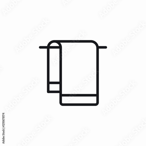 hanging towel icon sign vector