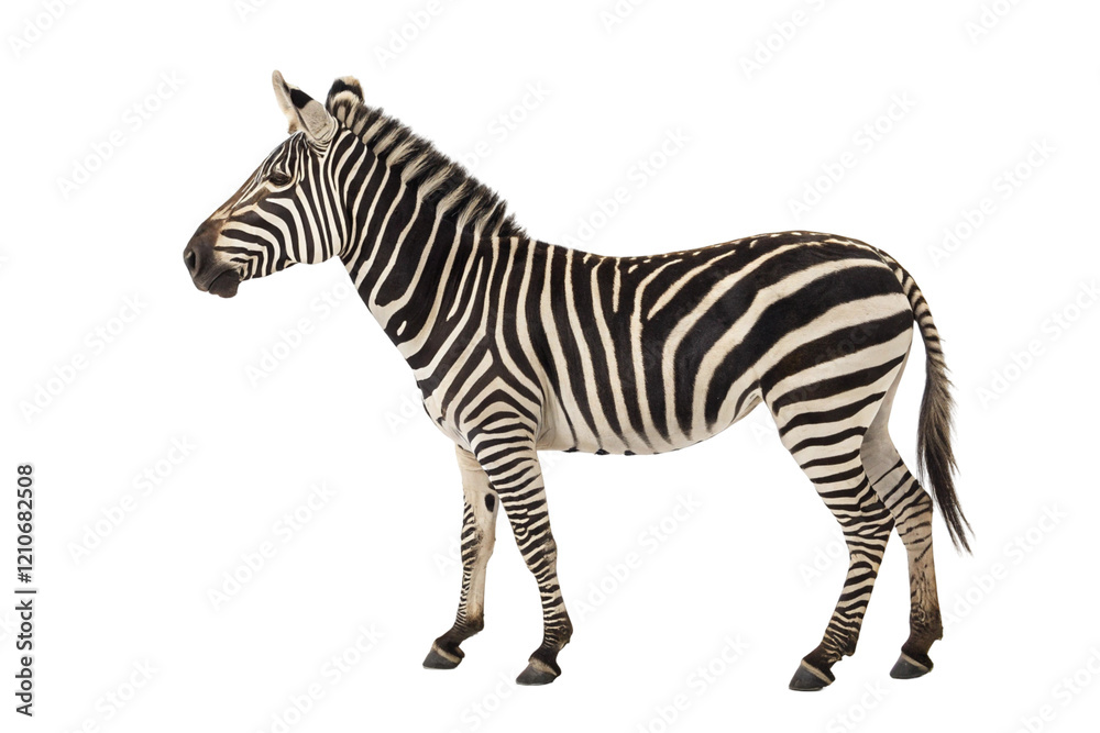 Fototapeta premium zebra isolated on transparent background