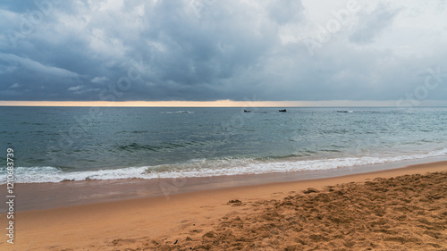 Beautiful Sandy Beach in Sri Lanka photo