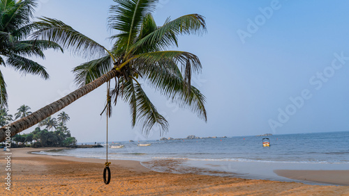 Beautiful Sandy Beach in Sri Lanka photo