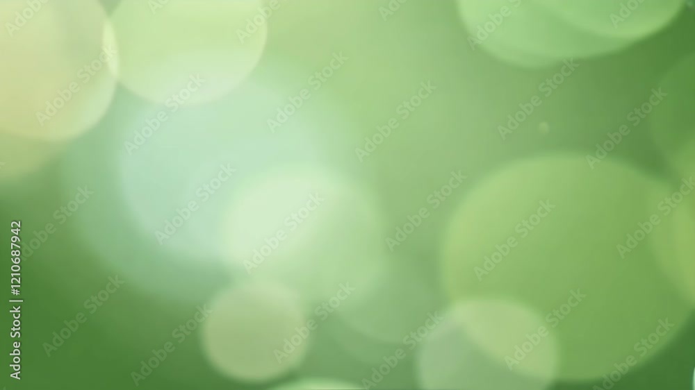 looping animation featuring softly glowing green bokeh particles designed to create a relaxing and aesthetically pleasing background for presentations social media or meditation