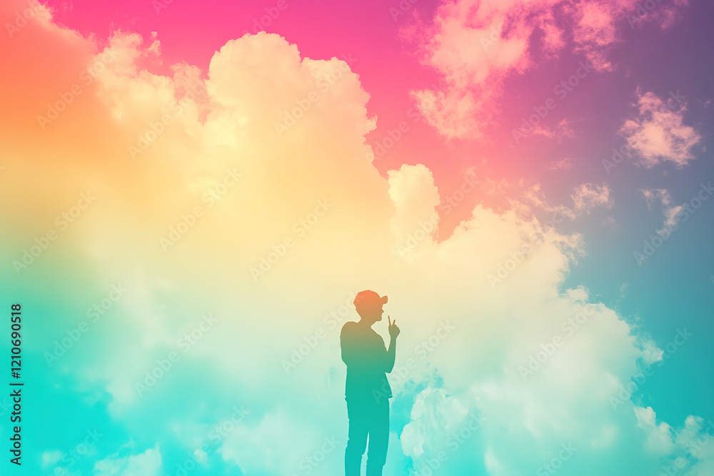 5G Communication tower or 4G network telephone cellsite silhouette on sunny colorful sky background 5G Communication tower or 4G network telephone cellsite silhouette on sunny colorful sky background
