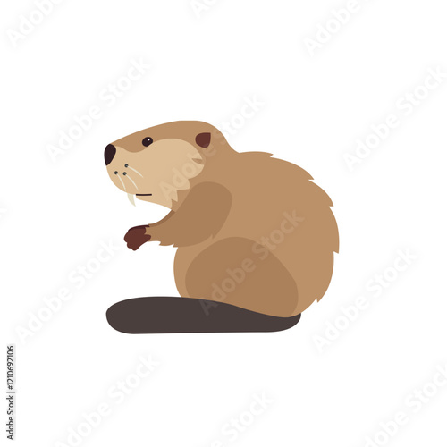 beaver animal symbol sign illustration 