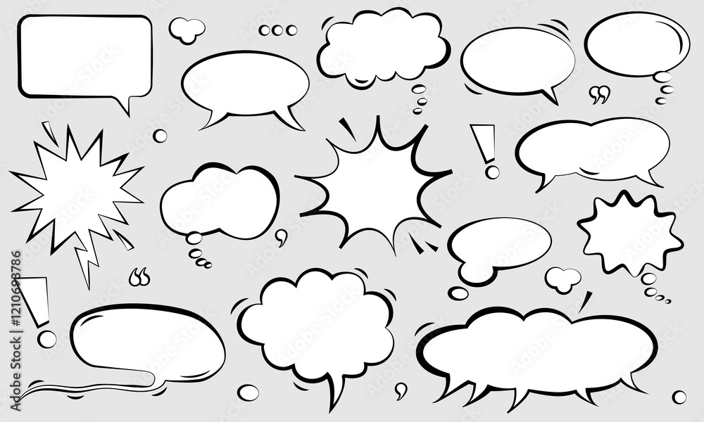 Fototapeta premium set of speech bubbles