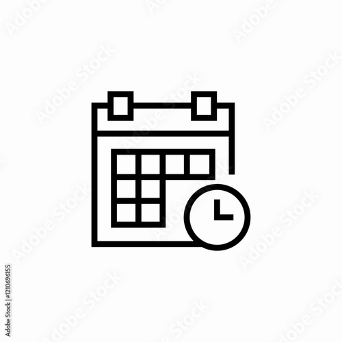 calendar waiting icon sign vector