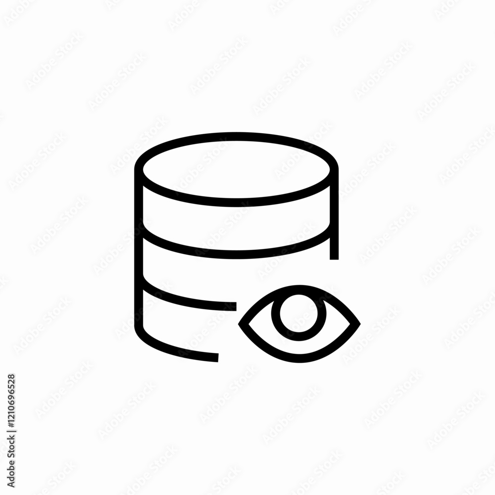 database view icon sign vector database view icon sign vector