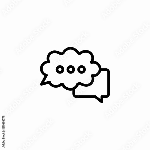discussion thoughts icon sign vector