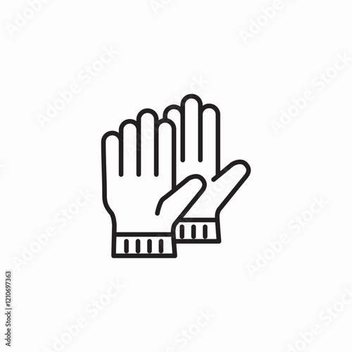 hand gloves icon sign vector