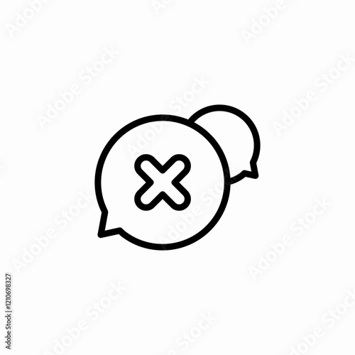 negative reaction response icon sign vector